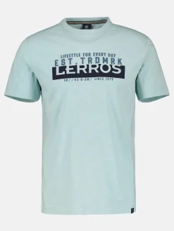 Unifarbenes T-Shirt mit Print