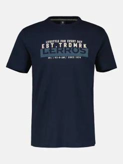 Unifarbenes T-Shirt mit Print