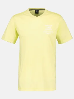 V-Neck-Shirt mit Brustprint