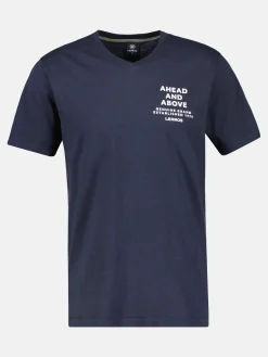 V-Neck-Shirt mit Brustprint