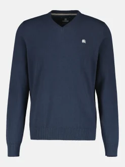 V-Neck-Strickpullover mit Kaschmiranteil