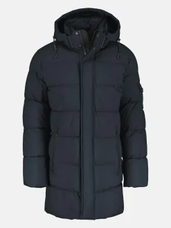 Warm gefütterte Steppjacke mit abnehmbarer Kapuze